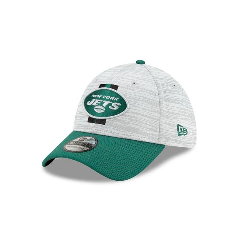 NFL New York Jets Official Training 39Thirty Stretch Fit (UGP5103) - Green New Era Caps